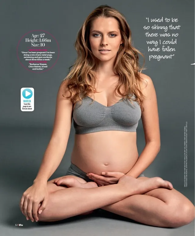 Teresa Palmer sitting cross-legged for a magazine portrait.