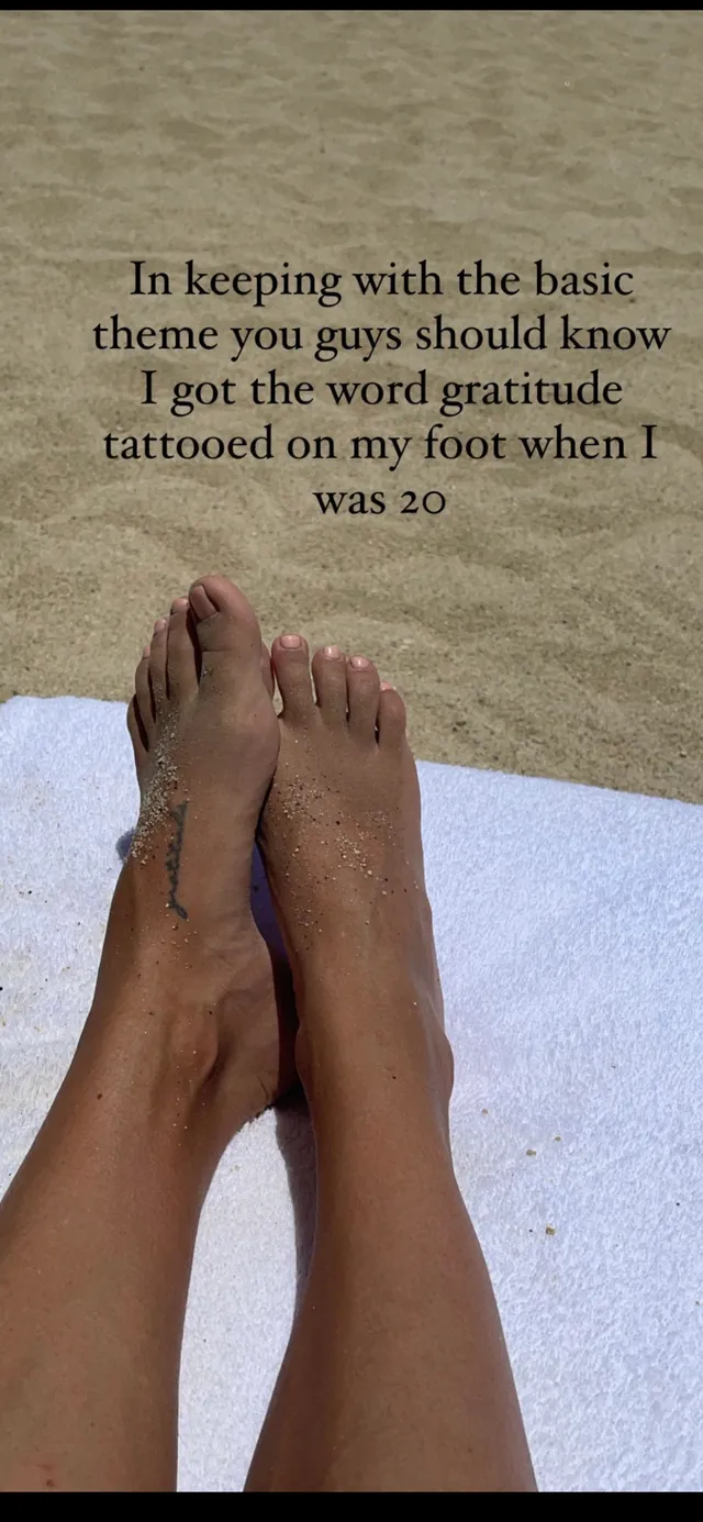 Claire Holt a casual close-up of bare feet.
