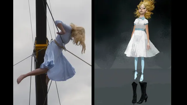 Ella Purnell appearing in a split image from a fantasy screen scene.