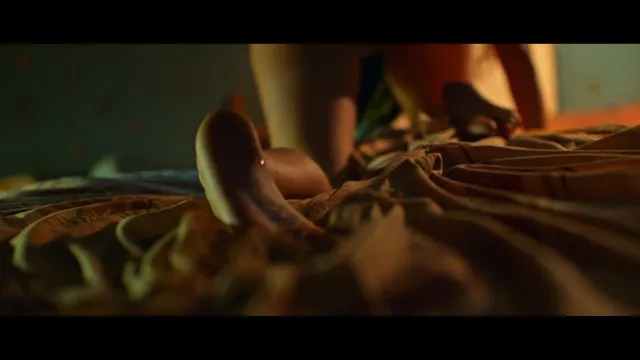 Phoebe Tonkin a close-up of a bare foot during a screen scene.